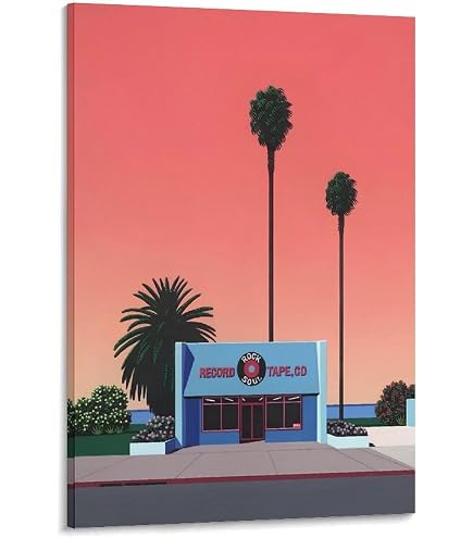 Amazon.co.jp: Hiroshi Nagai永井博画家の作品（都会の夜景 No.7